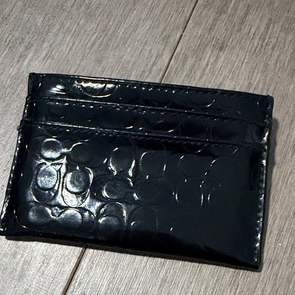 Coach Accessories - Coach Embossed Black Card Holder